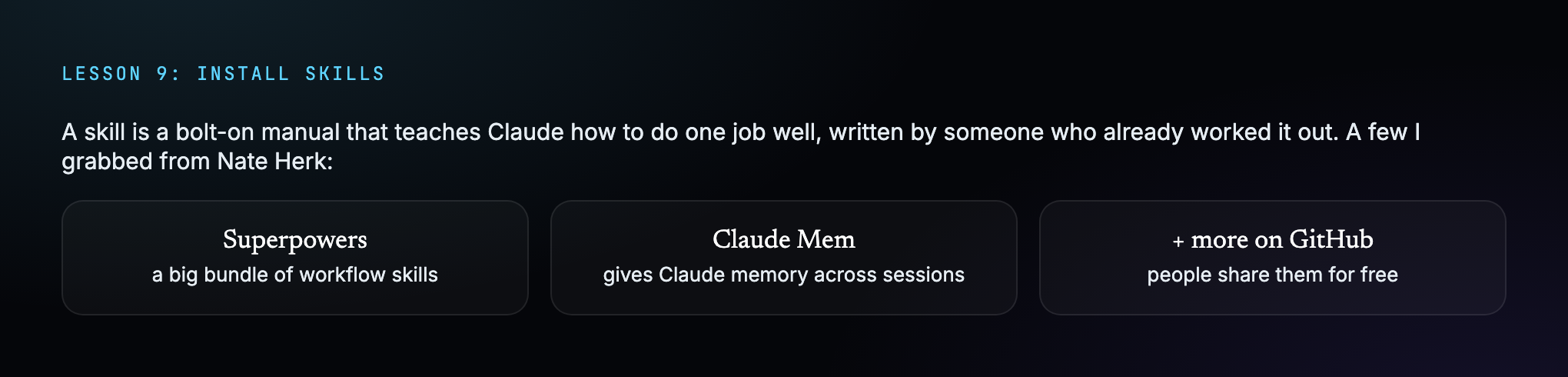 Three skill add-ons: Superpowers, Claude Mem, and more shared free on GitHub