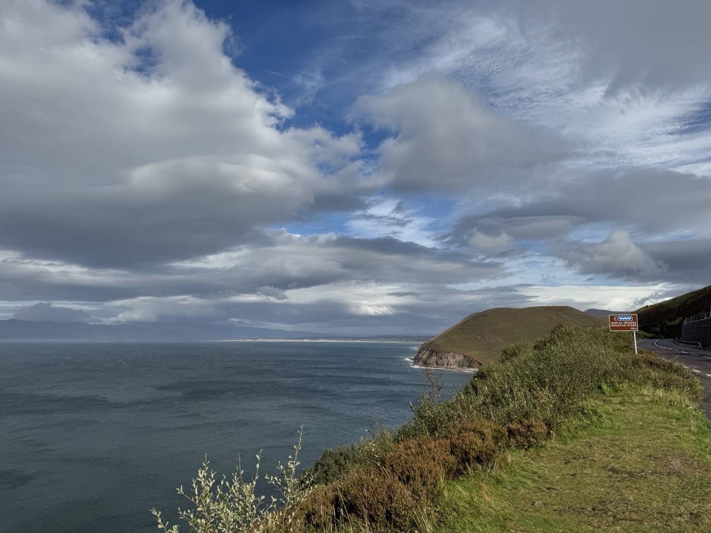 The Ring of Kerry coastline in County Kerry under heavy cloud